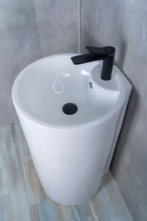 Раковина Gid Nb135 81102 накладная белая 46x46x86